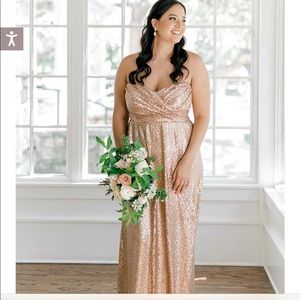 Revelry Celeste Sequin Bridesmaid Dress, Tall, size 8